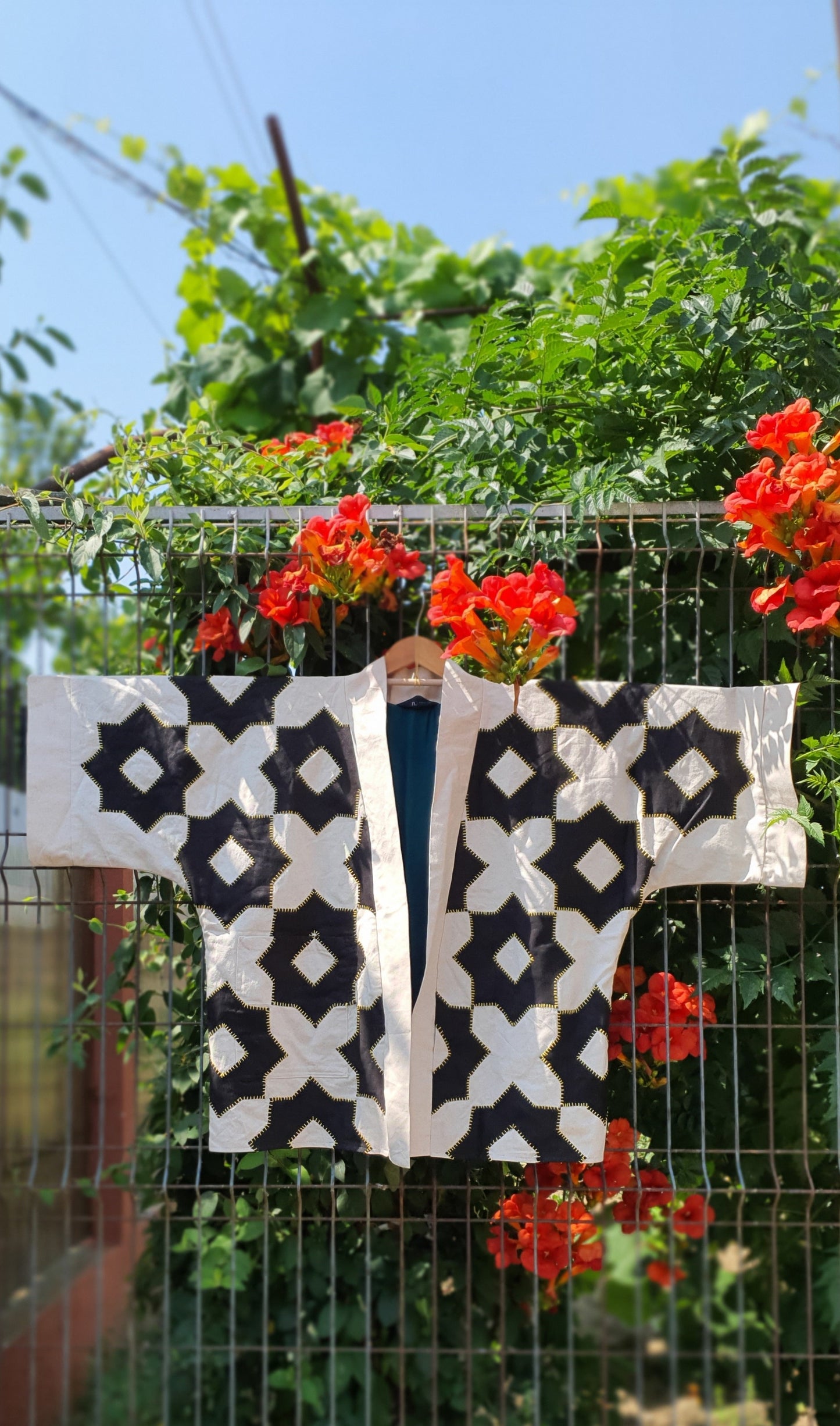 Handmade embroidery kimono