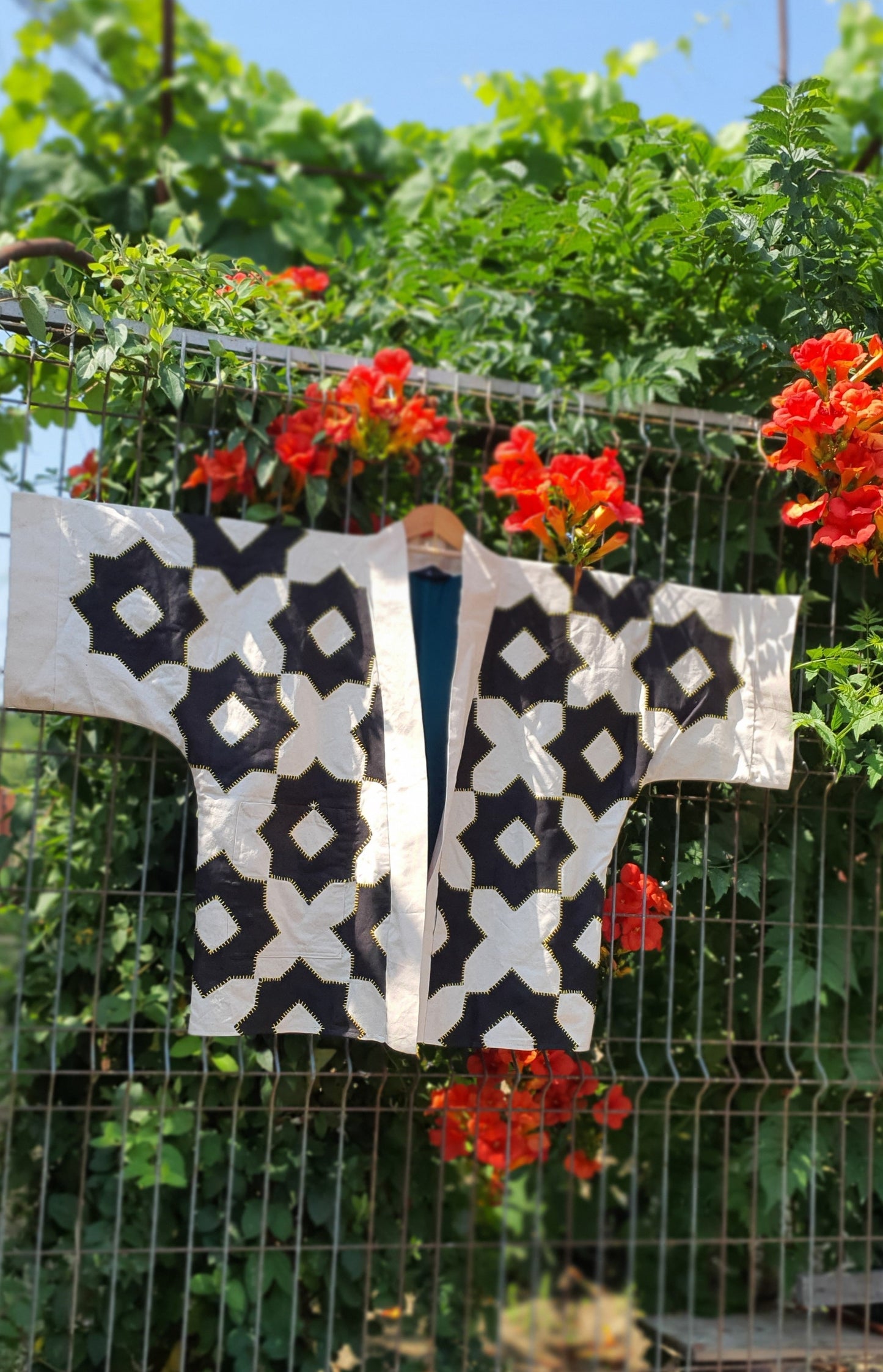 Handmade embroidery kimono