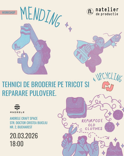 Atelier de cusut 20 martie - Broderie pe tricot