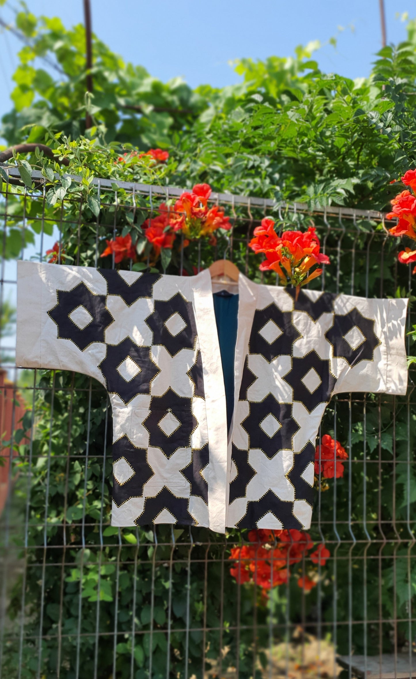 Handmade embroidery kimono