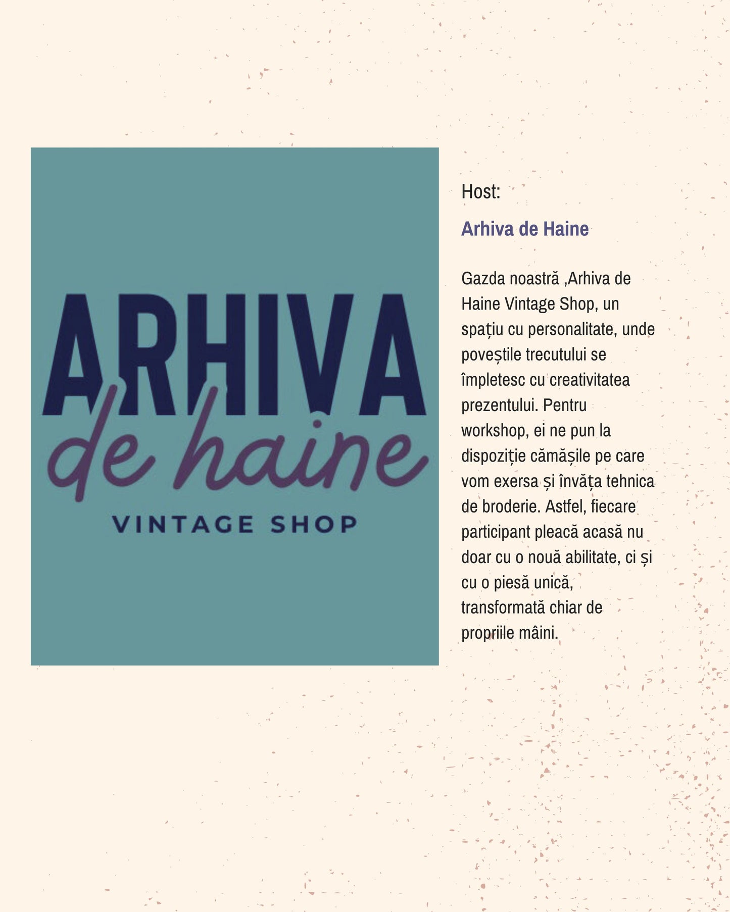 Atelier de cusut 23 octombrie - Mending & Upcycling