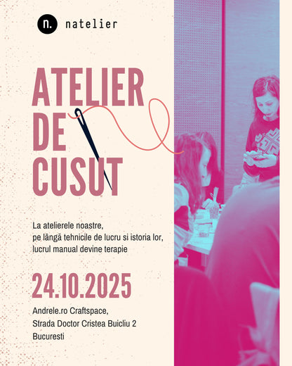 Atelier de cusut 24 octombrie - Broderie cu cristale
