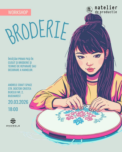 Atelier de cusut 20 martie - Broderie pe tricot