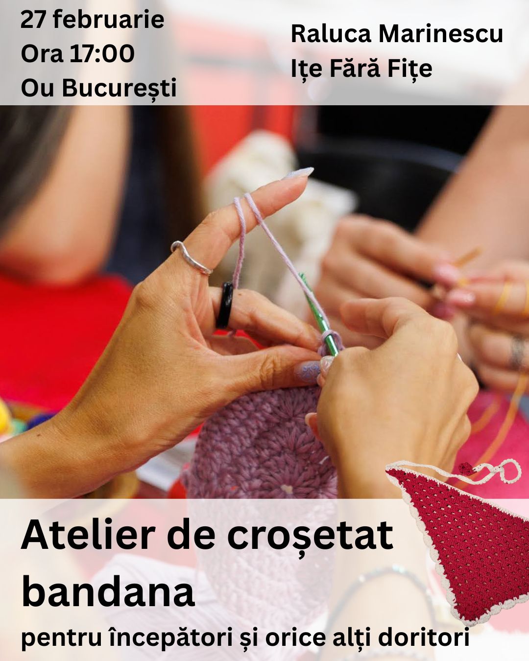 Atelier de croșetat bandana